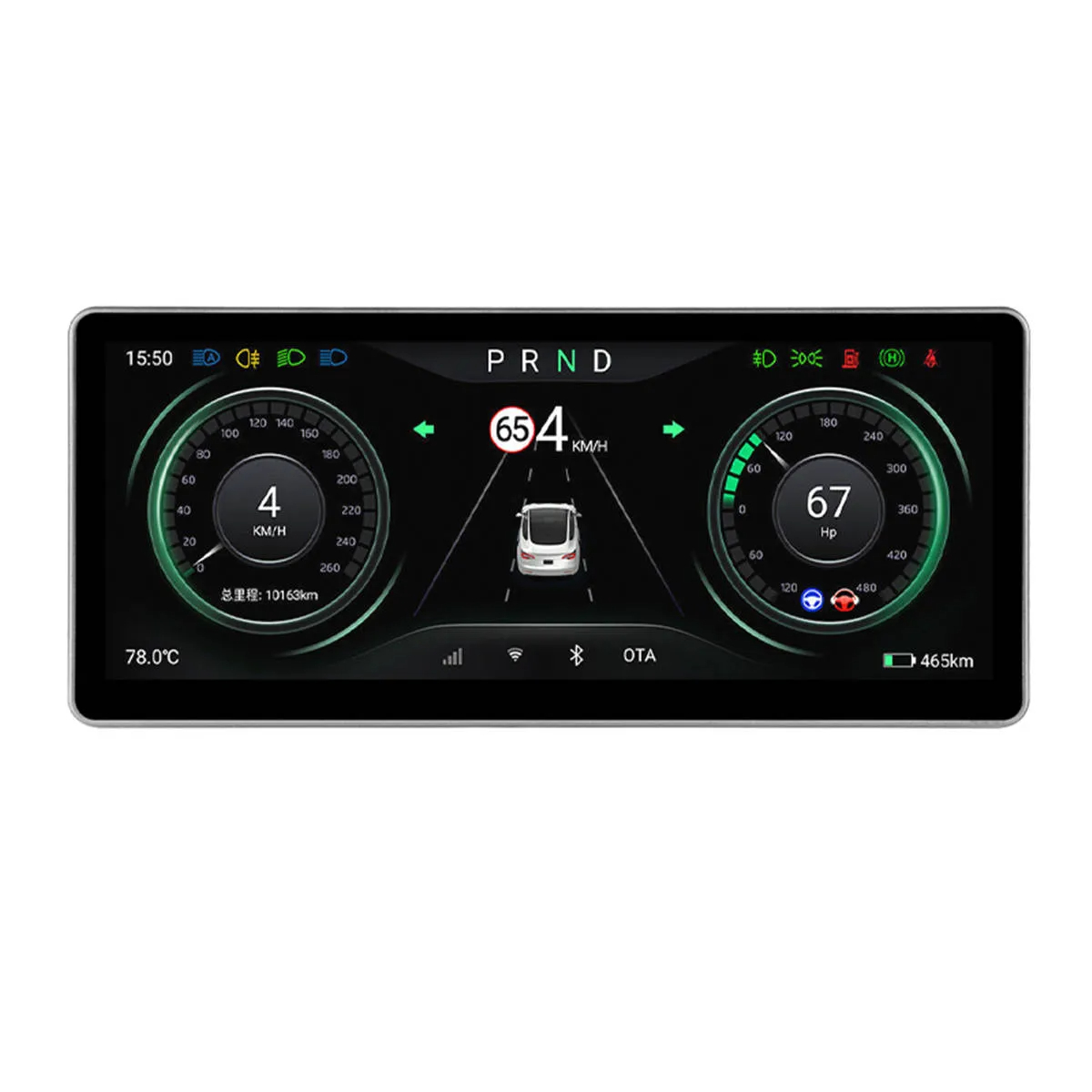 10.25 Inch Hud 4G Android Tesla Model 3 / Y LCD Instrument Dashboard Display-TESGOD