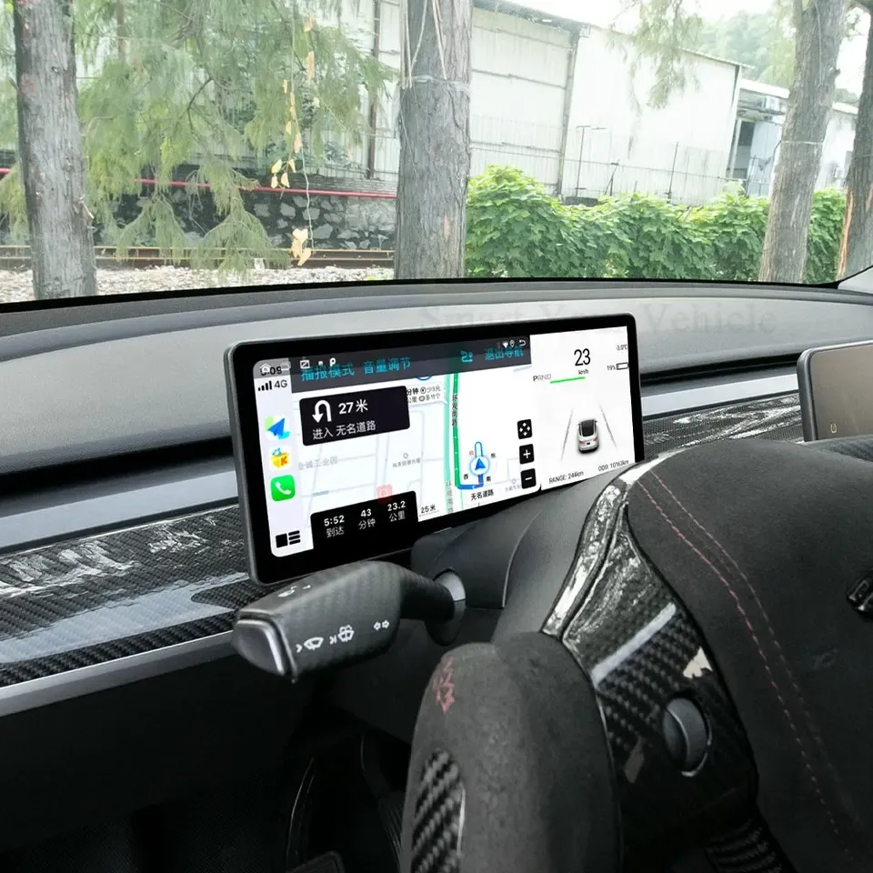 10.25 Inch Hud 4G Android Tesla Model 3 / Y LCD Instrument Dashboard Display-TESGOD