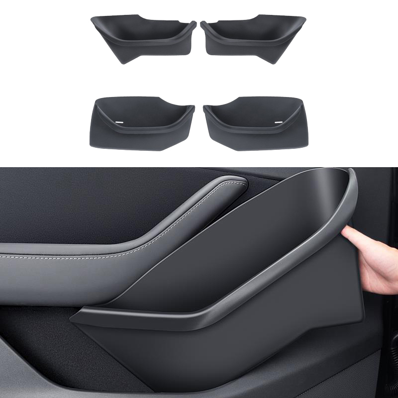 TPE Full-Cover Car Door Storage Slot Mats for Tesla Model 3 Highland 2024+-TESGOD