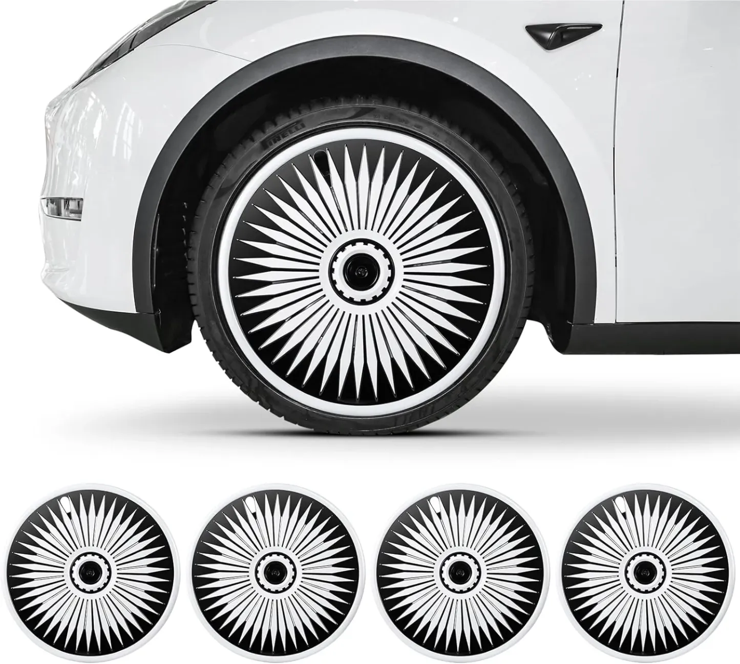 4Pcs Wheel Caps Suitable for Tesla Model Y 19-Inch Rims-TESGOD