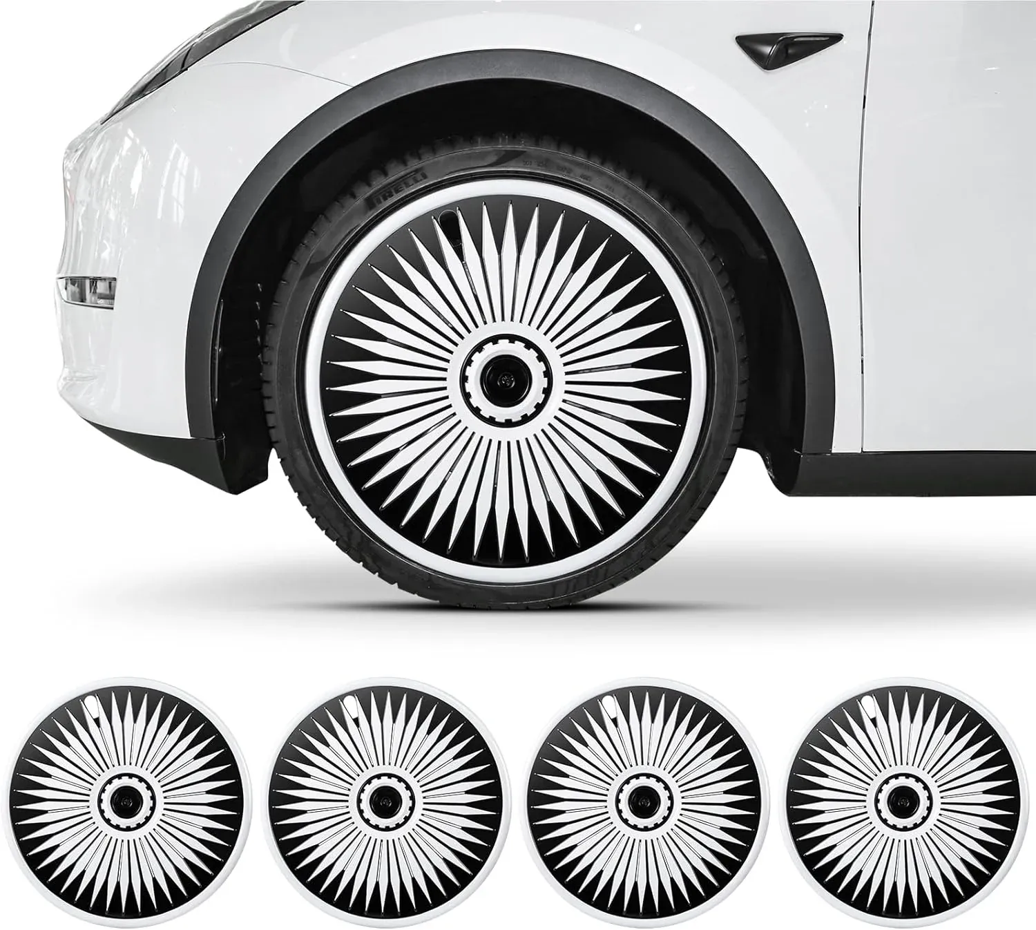 4Pcs Wheel Caps Suitable for Tesla Model Y 19-Inch Rims-TESGOD