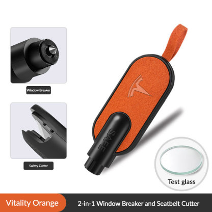 2-in-1 Window Breaker and Seatbelt Cutter for Tesla Model 3/Y/X/S