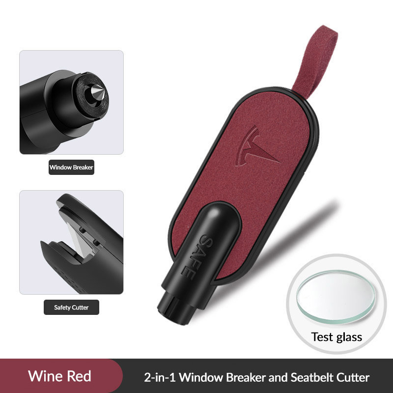 2-in-1 Window Breaker and Seatbelt Cutter for Tesla Model 3/Y/X/S