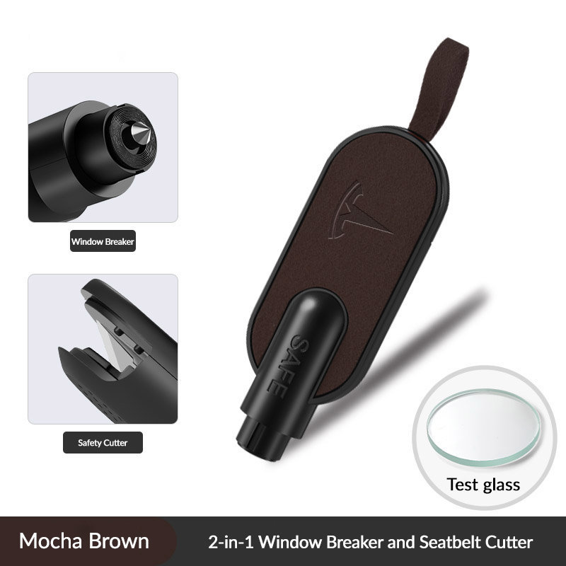 2-in-1 Window Breaker and Seatbelt Cutter for Tesla Model 3/Y/X/S