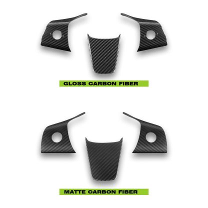 True Carbon Fiber Steering Wheel Patch for Tesla Model 3/Y-TESGOD