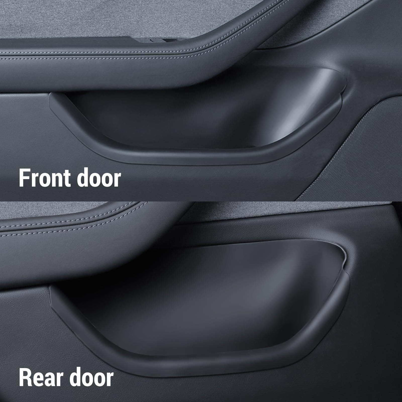 TPE Full-Cover Car Door Storage Slot Mats for Tesla Model 3 Highland 2024+-TESGOD