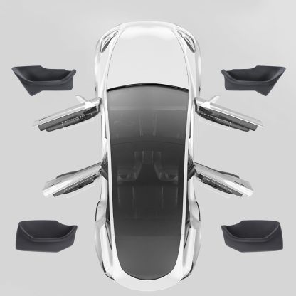 TPE Full-Cover Car Door Storage Slot Mats for Tesla Model 3 Highland 2024+-TESGOD