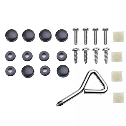 2pcs Tesla Model 3 Black Stainless Metal License Plate Frame-TESGOD