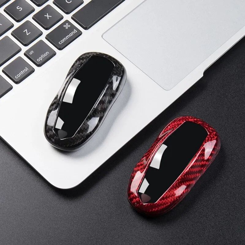 Carbon Fiber Key Fob Cover For Tesla Model S（2012-2018)-TESGOD