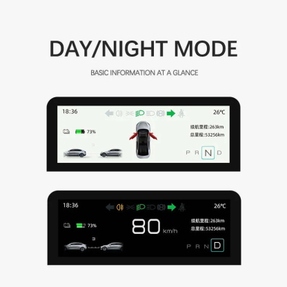 4.6" Mini smart LCD instrument display for Tesla Model 3/Y（With Quick Touch）-TESGOD