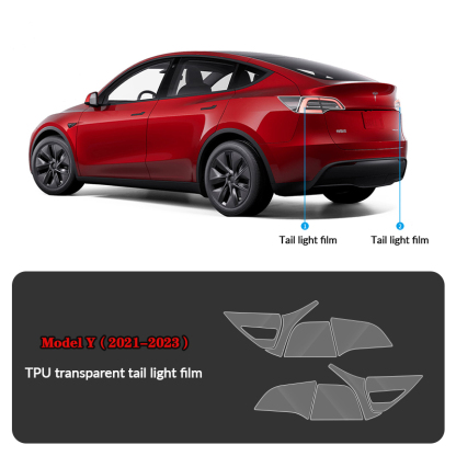Compatible with Tesla Model Y (2021-2024) Headlights and Taillight Protection Film-TESGOD