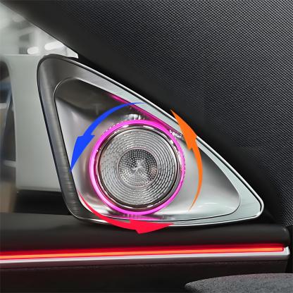4D Rotating Tweeter LED Ambient Speakers （2 Pieces） for Tesla Model 3 (2017-2024+) / Y (2020-2024)-TESGOD