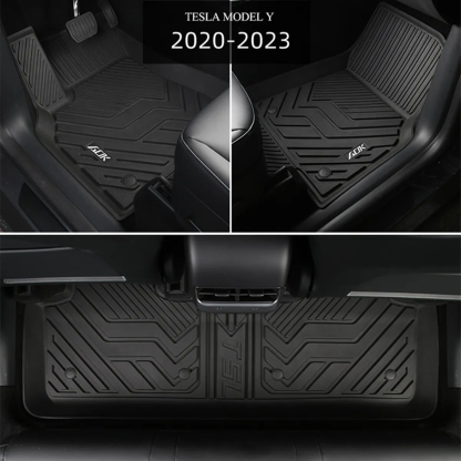 9Pcs All Weather Tesla Model Y Floor Mats TPE - Left rudder-TESGOD