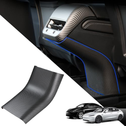 Carbon Fiber Kick Protection Cover for Tesla Model 3（2017-2024）/ Model Y (2020-2024)-TESGOD