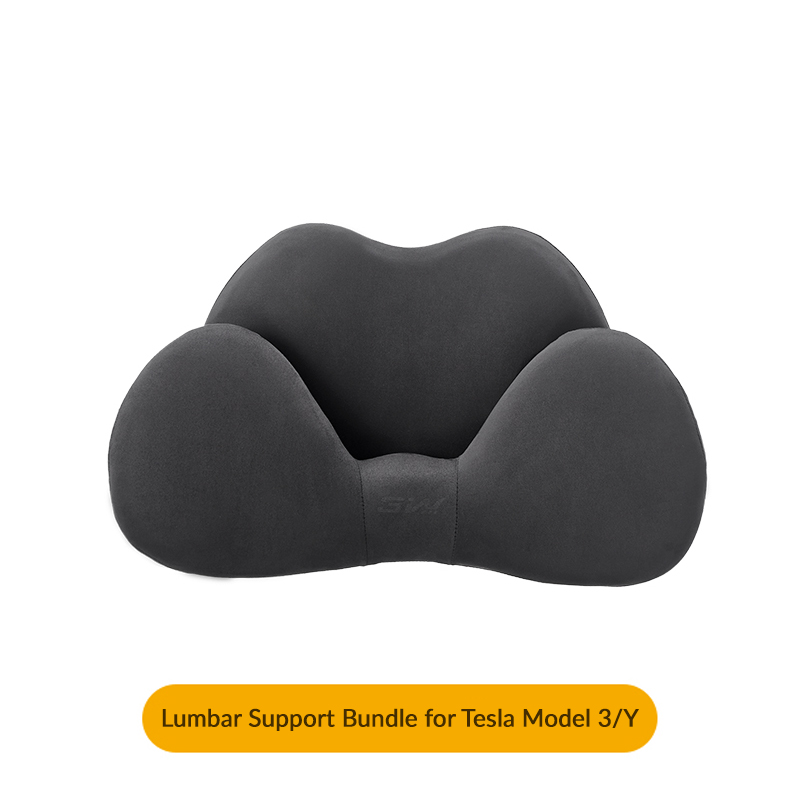 Suede Memory Foam Neck Pillow for Tesla Model 3/Y（All Model Years）| Height Adjustable | Removable Cover