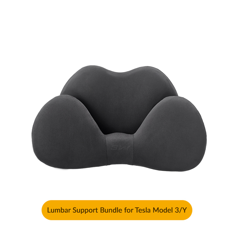 Suede Memory Foam Neck Pillow for Tesla Model 3/Y（All Model Years）| Height Adjustable | Removable Cover