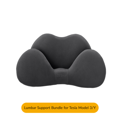 Suede Memory Foam Neck Pillow for Tesla Model 3/Y（All Model Years）| Height Adjustable | Removable Cover