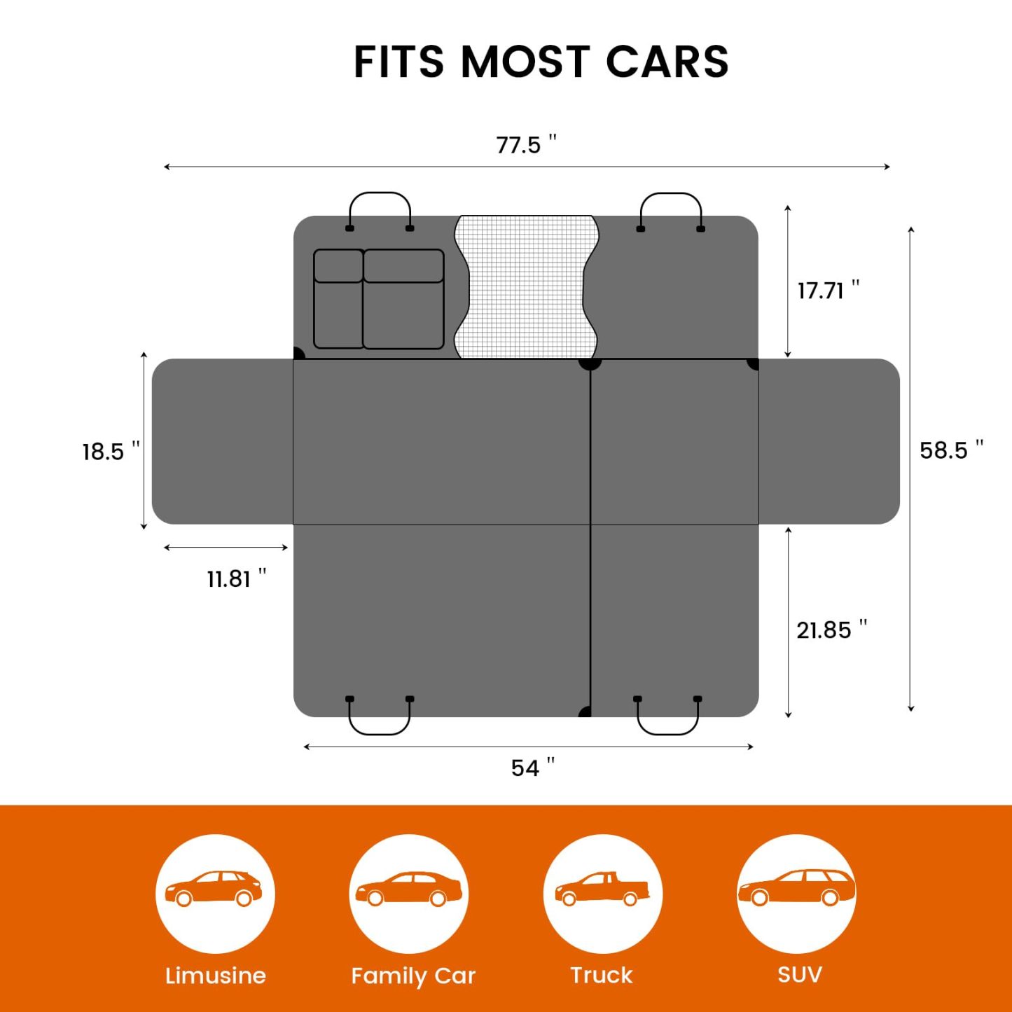 Backseat Dog Cover for Tesla Model 3/S/X/Y-TESGOD