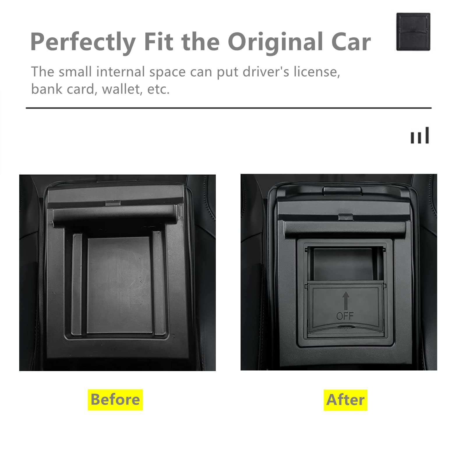 Center Console Organizer Armrest Hidden Storage Box suitable for Tesla Model 3/Y-TESGOD