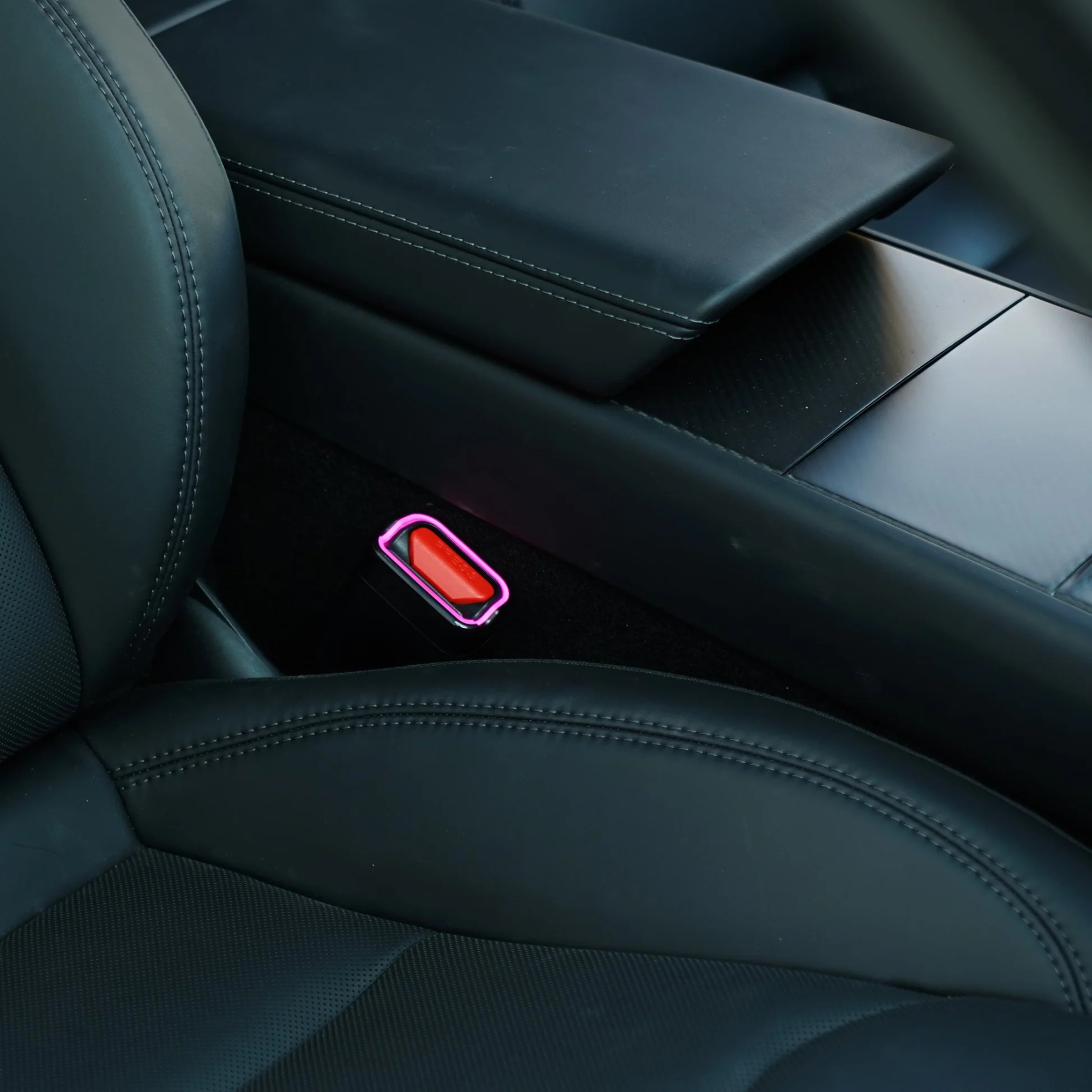 64-Color RGB Seat Belt Buckle Ambient Light Kit for Tesla Model 3 Highland & Model Y Juniper