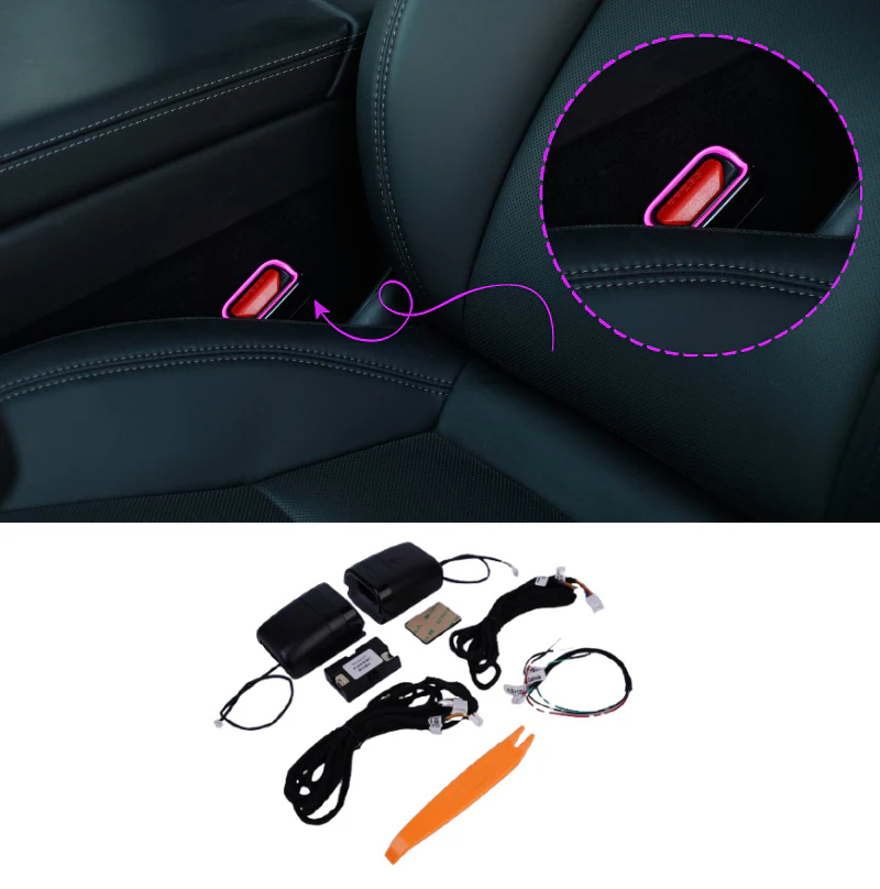 64-Color RGB Seat Belt Buckle Ambient Light Kit for Tesla Model 3 Highland & Model Y Juniper