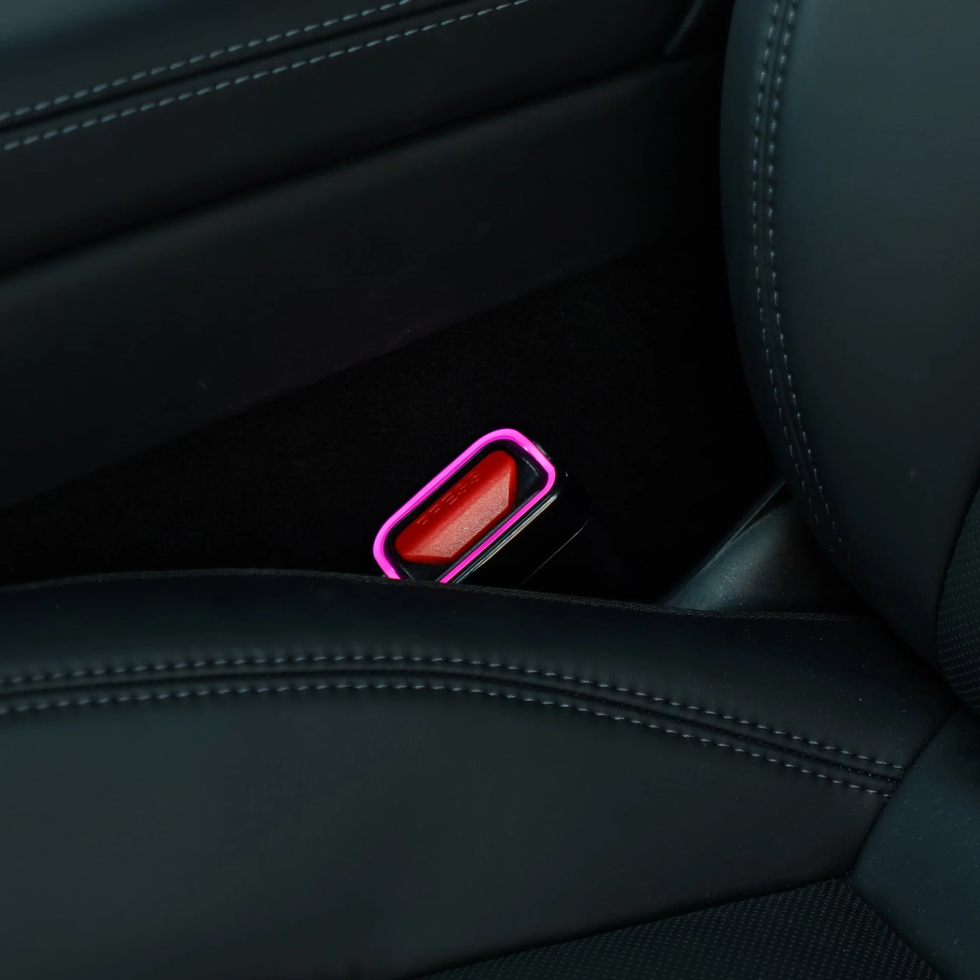 64-Color RGB Seat Belt Buckle Ambient Light Kit for Tesla Model 3 Highland & Model Y Juniper