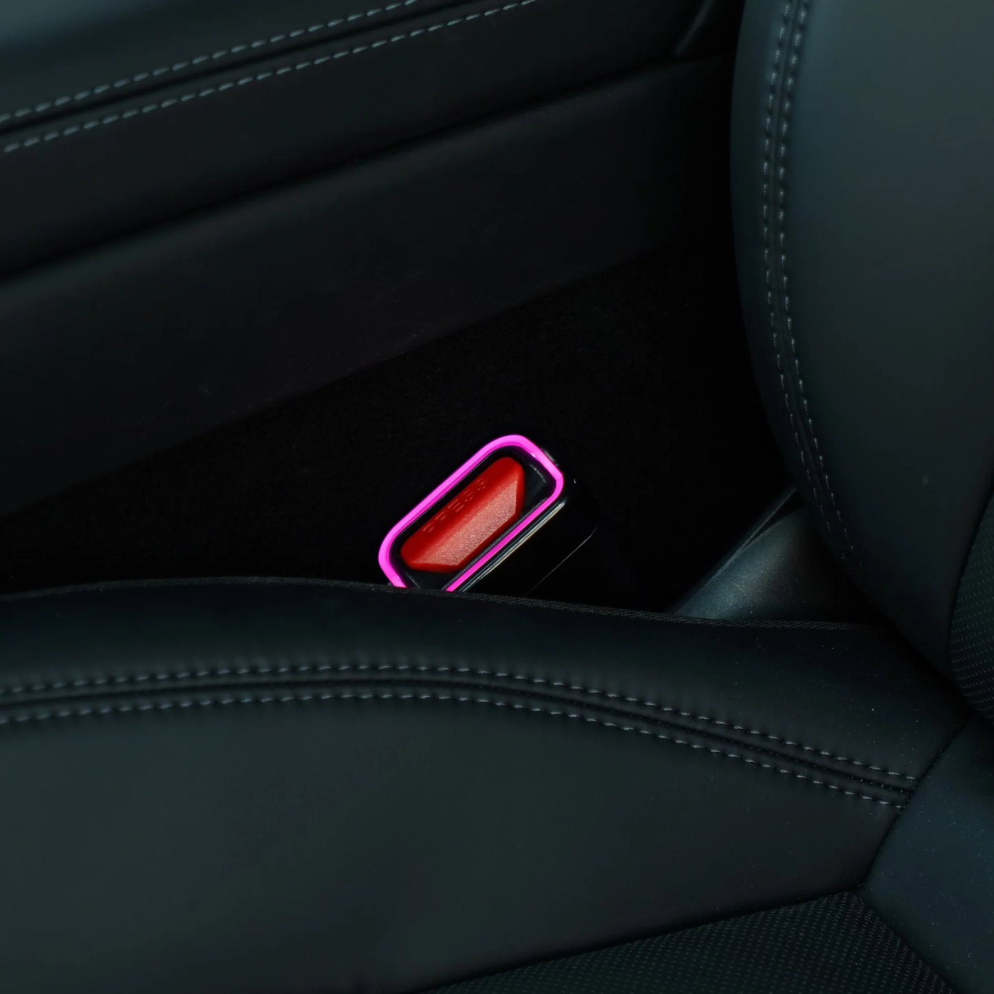 64-Color RGB Seat Belt Buckle Ambient Light Kit for Tesla Model 3 Highland & Model Y Juniper