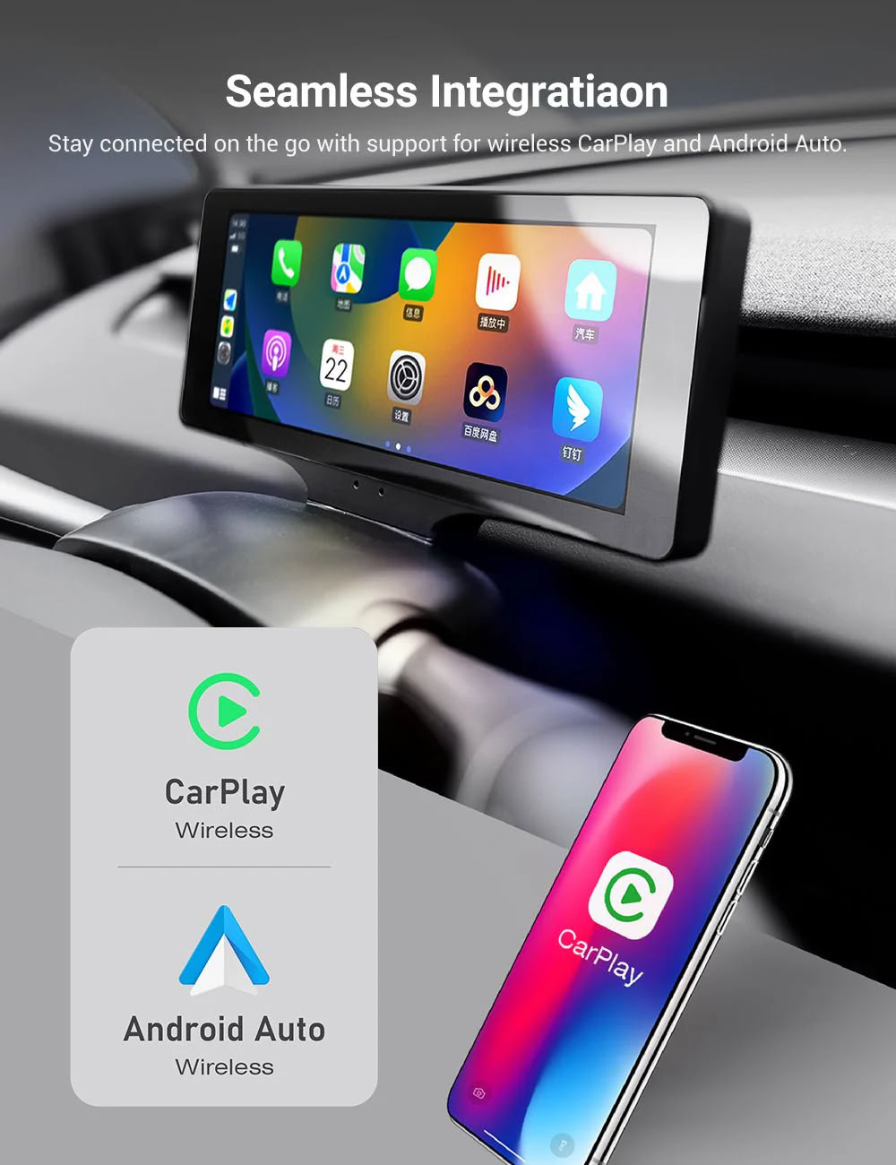 7 Inch Gear Shift Touch Screen Dashboard Display for Tesla Model 3 Highland