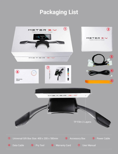 7 Inch Gear Shift Touch Screen Dashboard Display for Tesla Model 3 Highland