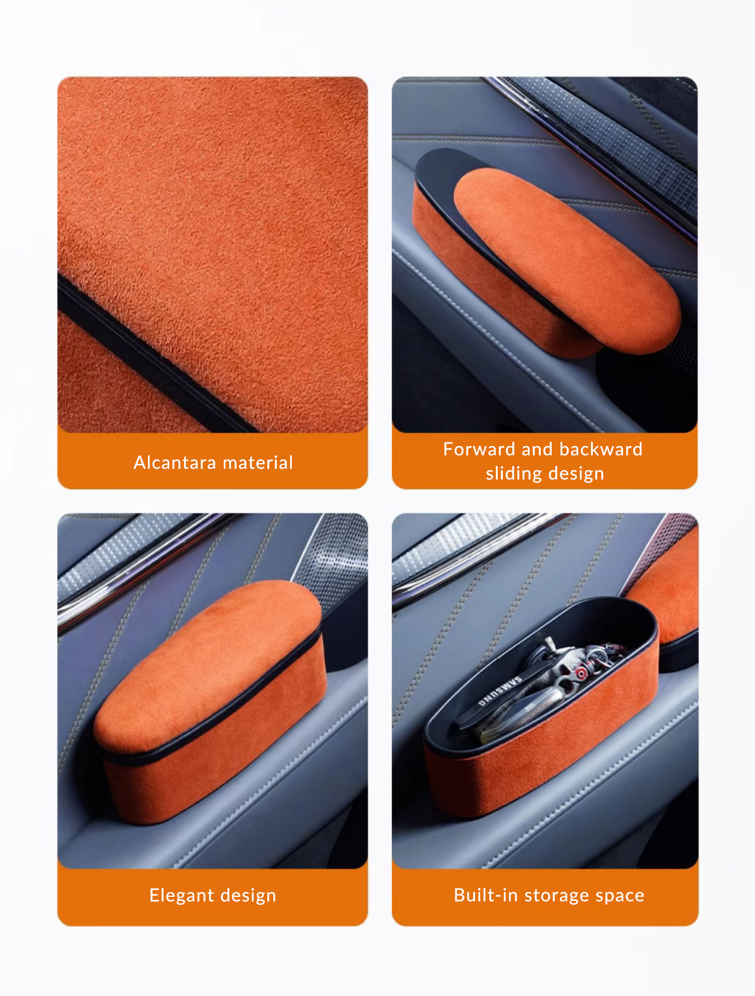 Alcantara Armrest Heightening Pad – Fits All Tesla Models