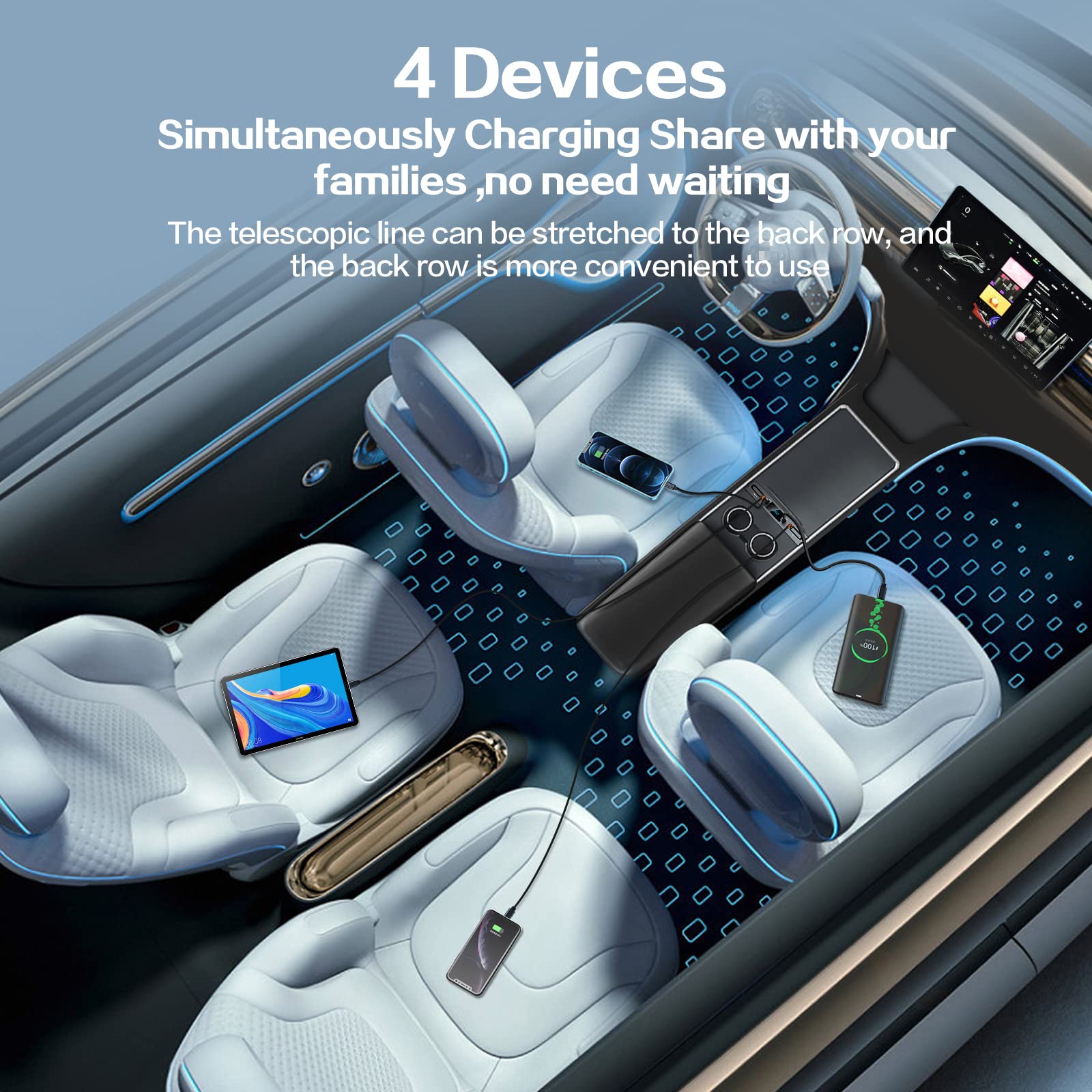 Retractable USB Hub for Tesla Model 3/Y-TESGOD
