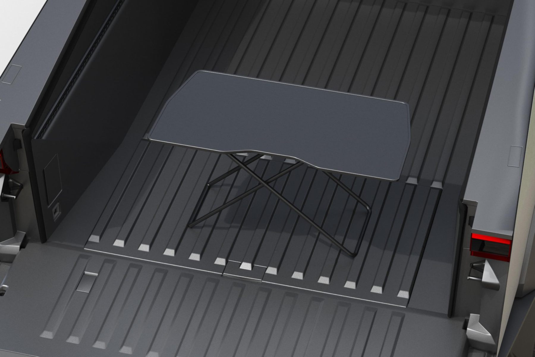 Tesla Cybertruck Rear Trunk Storage Folding Camping Table – Space-Saving Design, High-Quality ABS & Carbon Steel-TESGOD