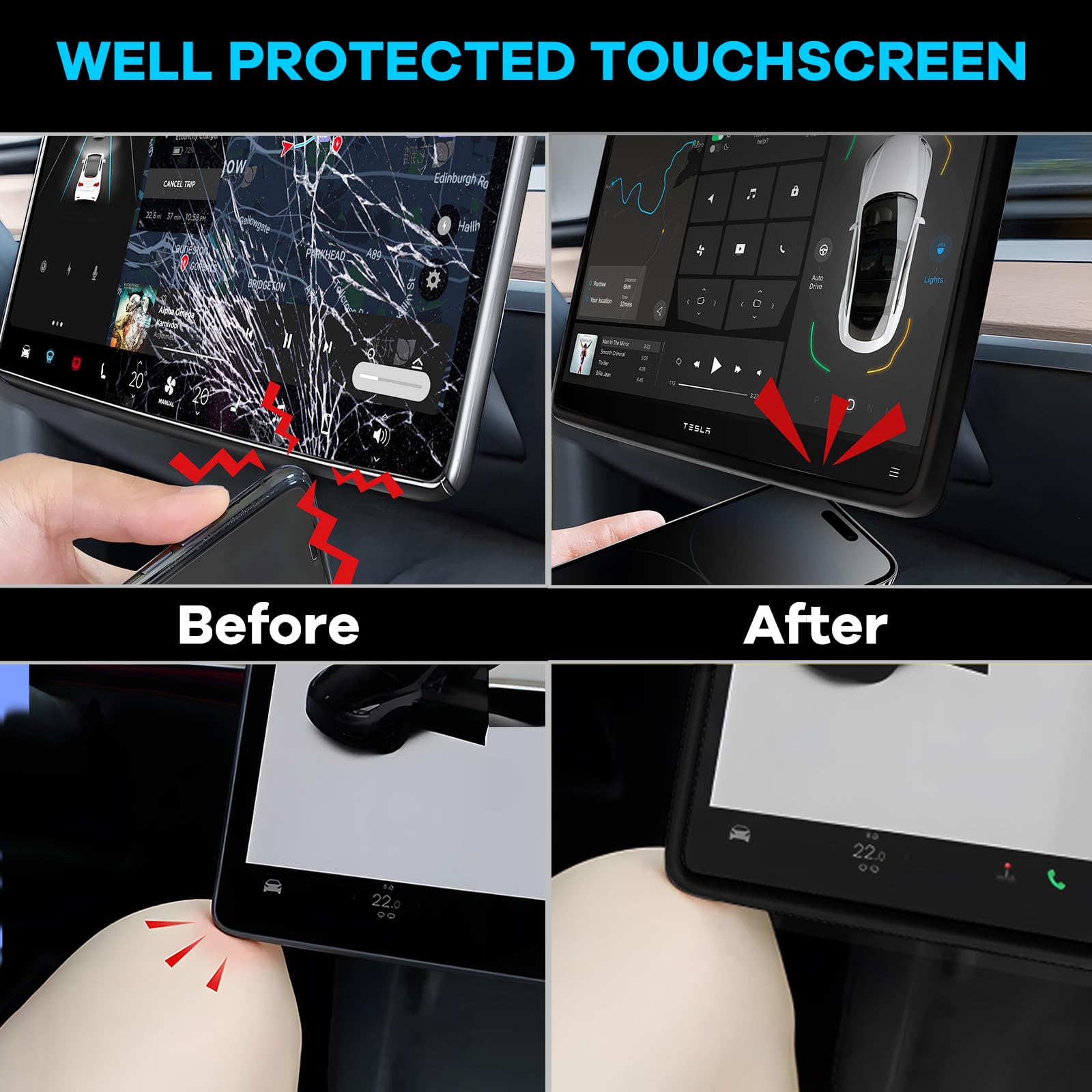 Tesla Model Y/3 Screen Protector Silicone Case-TESGOD