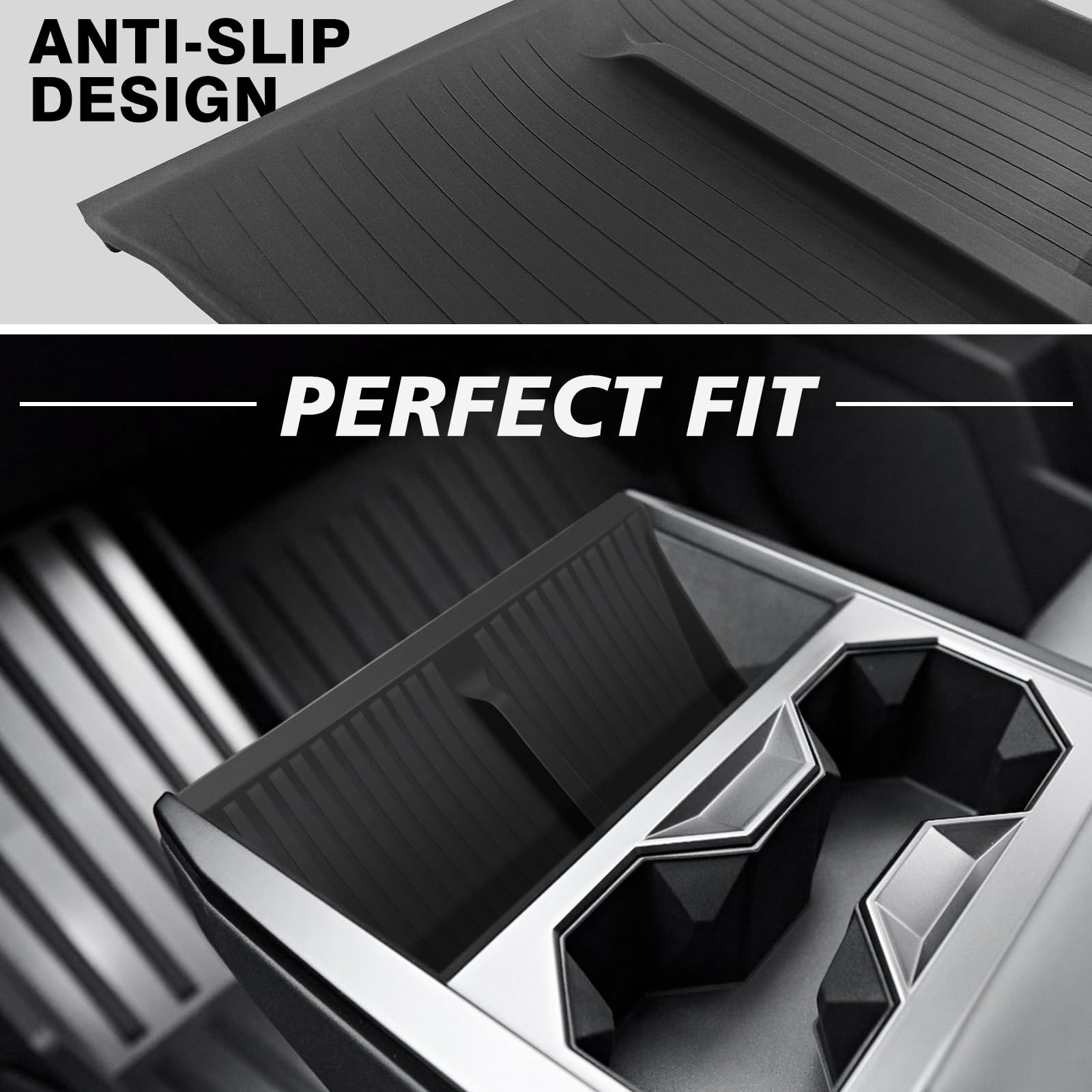 Cybertruck Center Console Phone Charging Area Silicone Non-Slip Mat-TESGOD