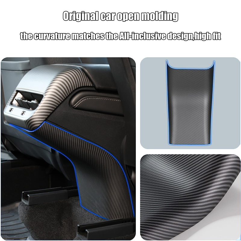 Carbon Fiber Kick Protection Cover for Tesla Model 3（2017-2024）/ Model Y (2020-2024)-TESGOD