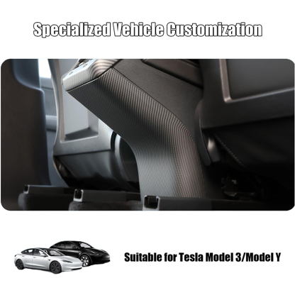 Carbon Fiber Kick Protection Cover for Tesla Model 3（2017-2024）/ Model Y (2020-2024)-TESGOD