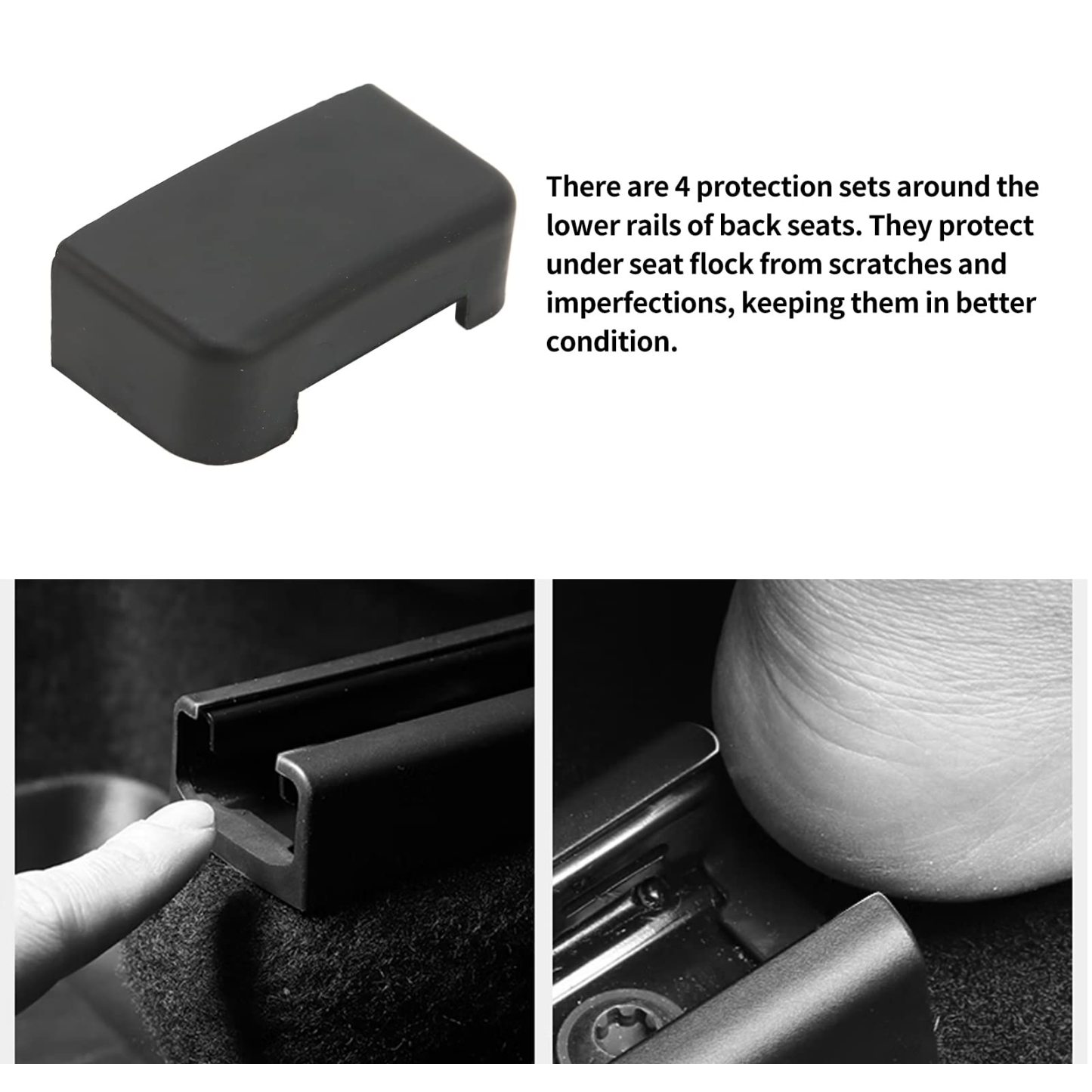 Car Slide Rails Anti-Kick Plugs suitable for Tesla Model 3/Y-TESGOD