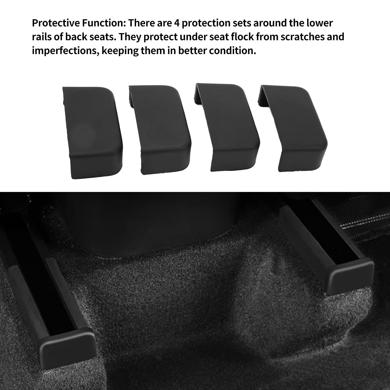 Car Slide Rails Anti-Kick Plugs suitable for Tesla Model 3/Y-TESGOD