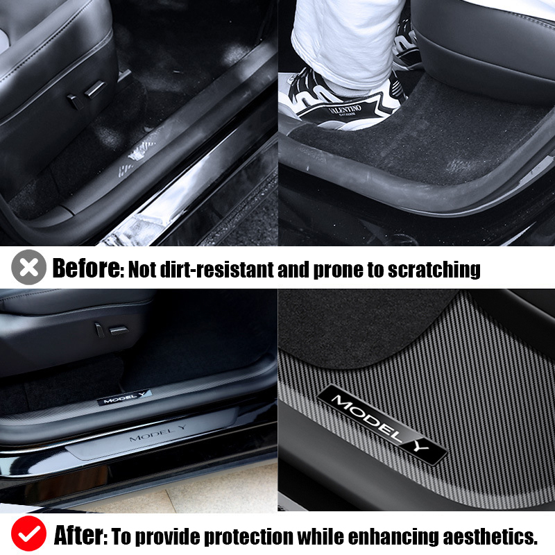 Door Sill Protector For Tesla Model 3 (2024+ ) / Y (2021-2024)-TESGOD