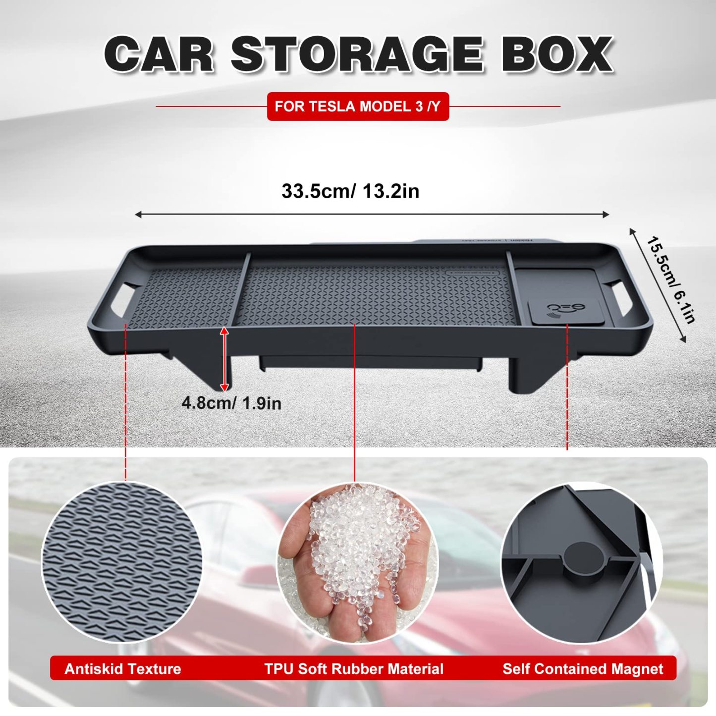 Tesla Model 3/Y Hidden Dashboard Storage Tray-TESGOD