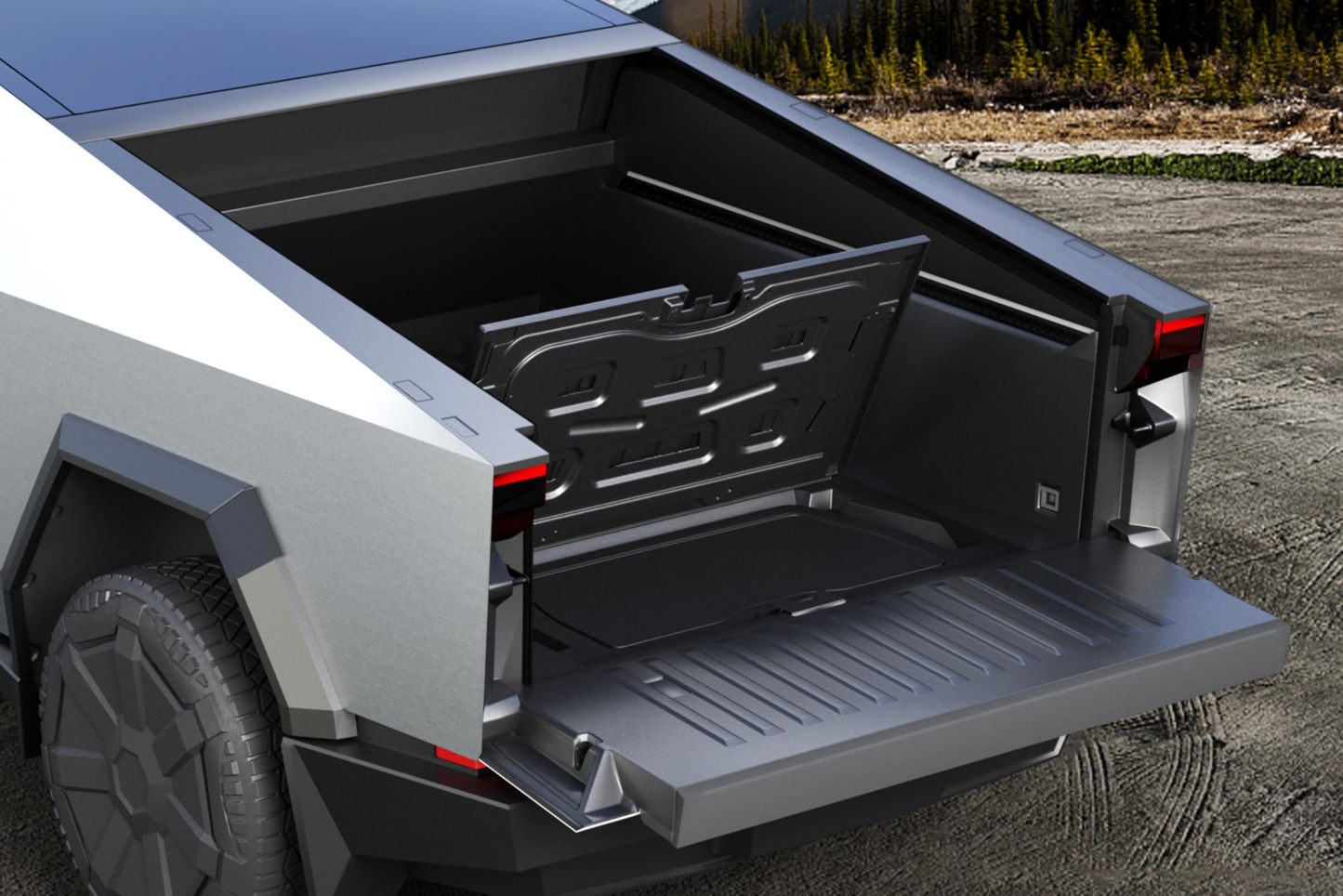 Tesla Cybertruck Rear Trunk Storage Folding Camping Table – Space-Saving Design, High-Quality ABS & Carbon Steel-TESGOD