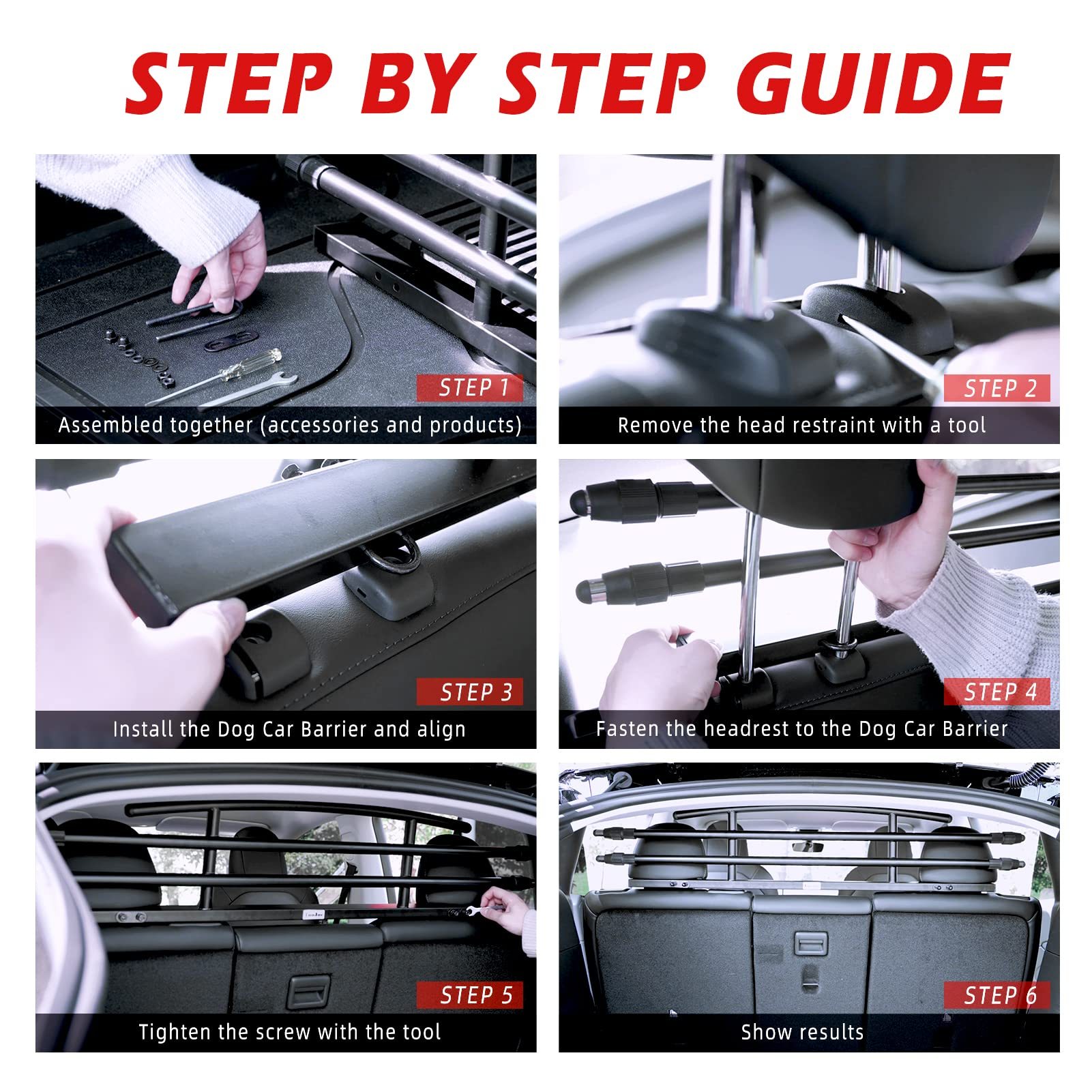 Tesla Model Y Dog Barrier – Heavy-Duty Stainless Steel Pet Protective Barrier for 2021-2024 Model Y (5-Seater Only)-TESGOD