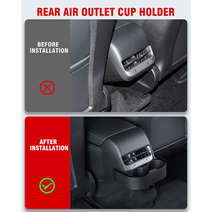 Tesla Model 3/Y Backseat Double Cup Holder & Phone Holder-TESGOD
