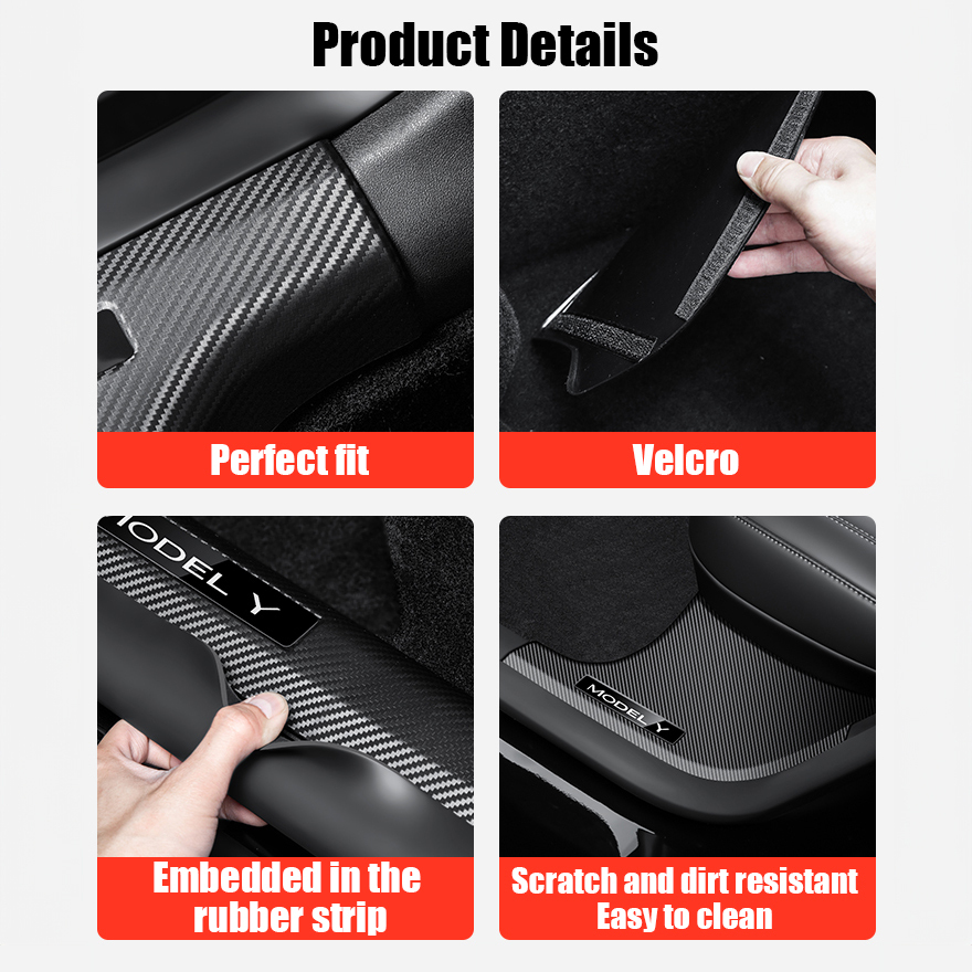 Door Sill Protector For Tesla Model 3 (2024+ ) / Y (2021-2024)-TESGOD