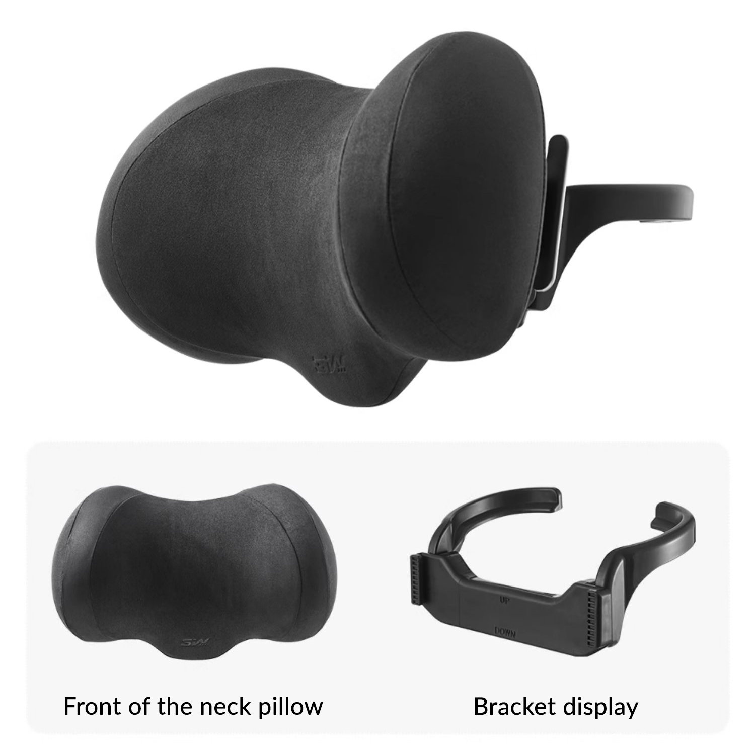 Suede Memory Foam Neck Pillow for Tesla Model 3/Y（All Model Years）| Height Adjustable | Removable Cover