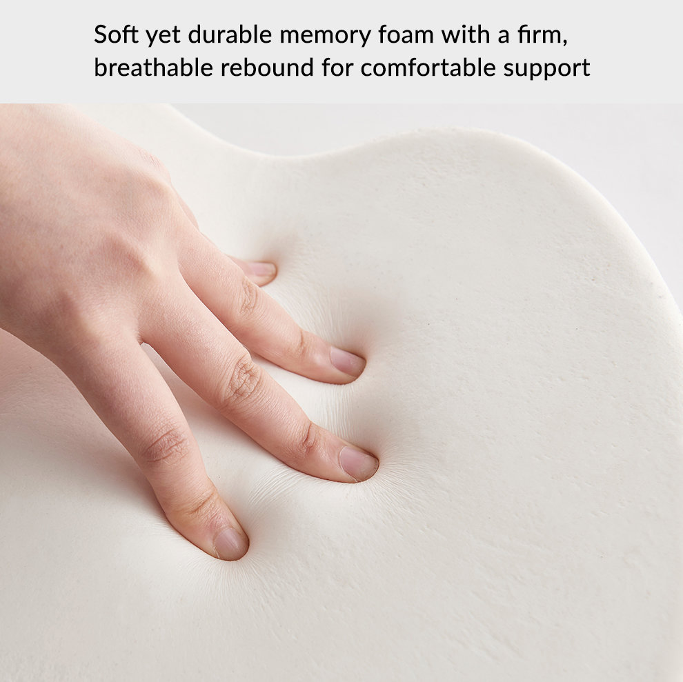 Suede Memory Foam Neck Pillow for Tesla Model 3/Y（All Model Years）| Height Adjustable | Removable Cover