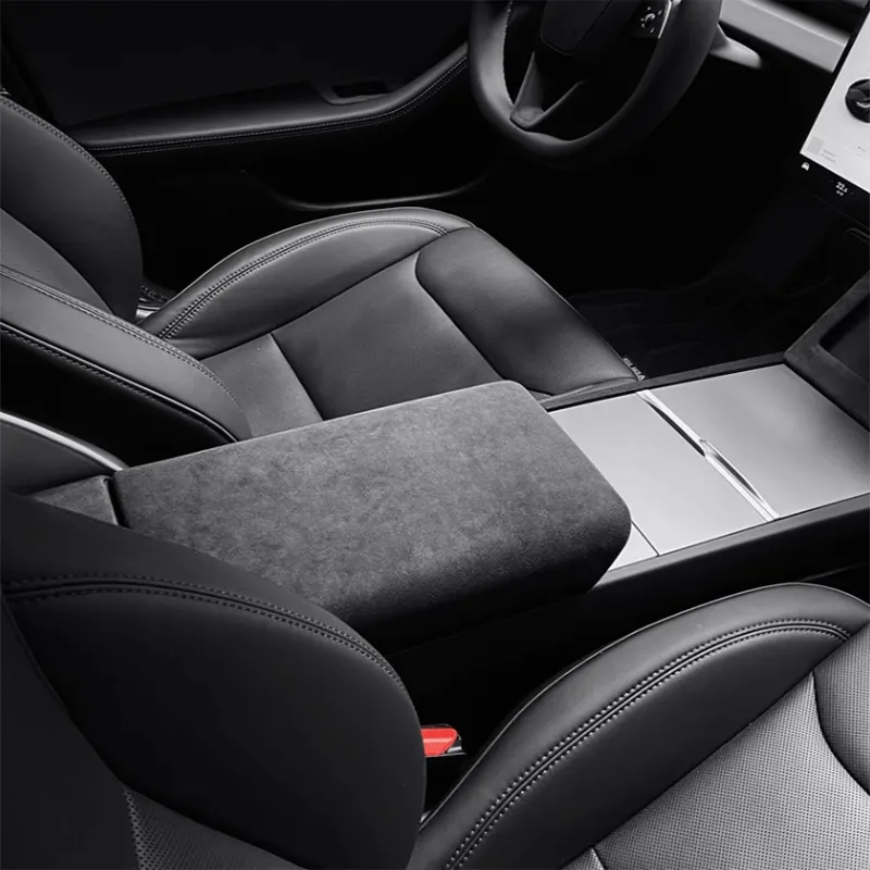 Alcantara Armrest Cover for Tesla Model 3 Highland（2024+）-TESGOD