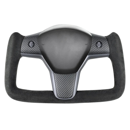 Alcantara Yoke Steering Wheel for Tesla Model 3 / Y-TESGOD