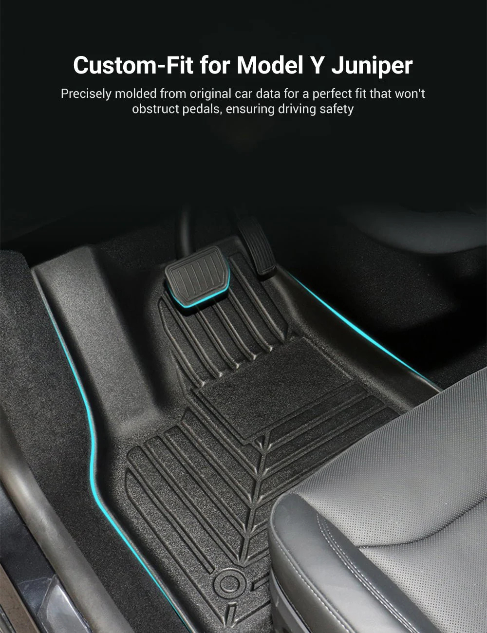 All Weather/Season TPE Floor Mats for Model Y Juniper 2025+