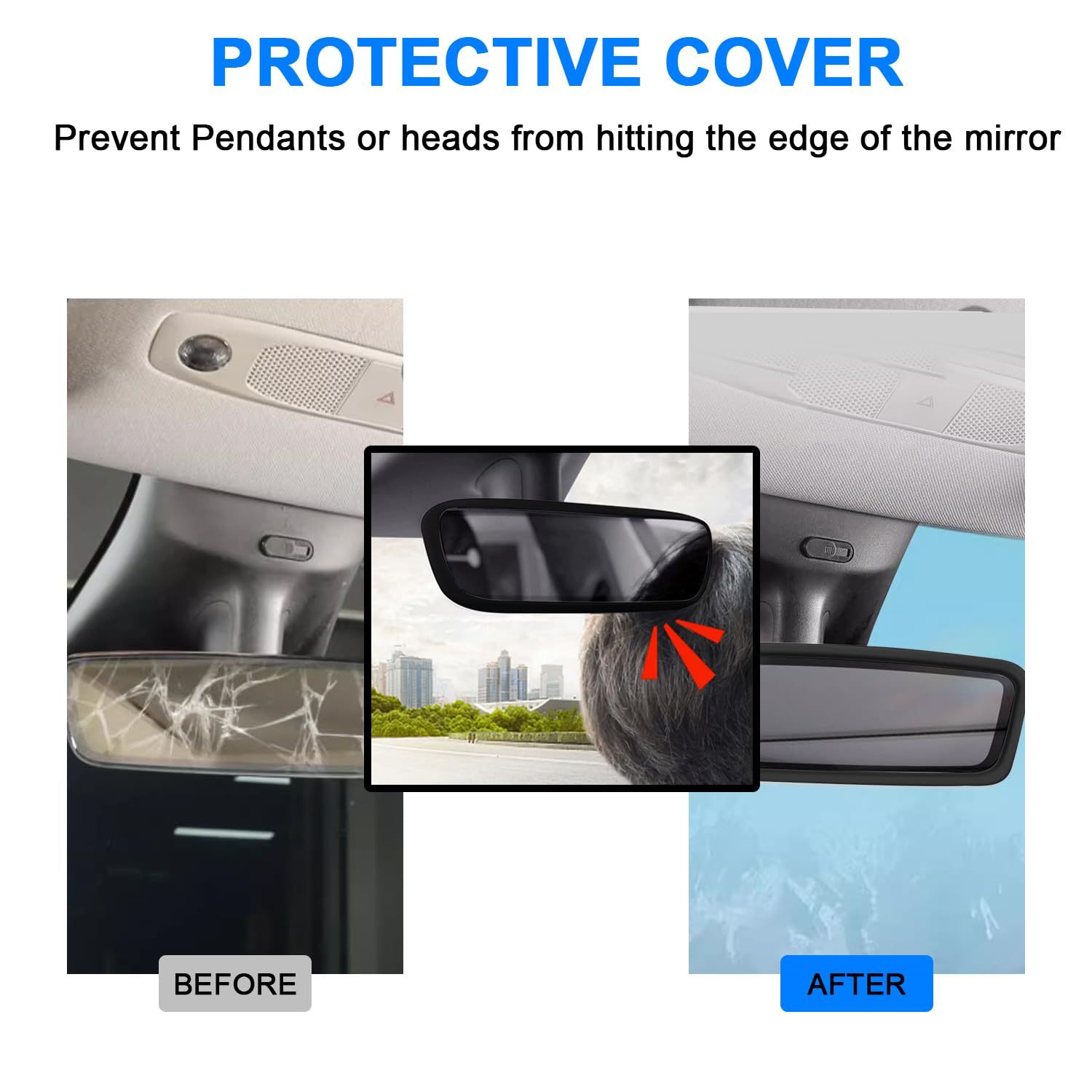 Silicone Protective Frame for Tesla Model 3/Y Inner Rearview Mirror-TESGOD